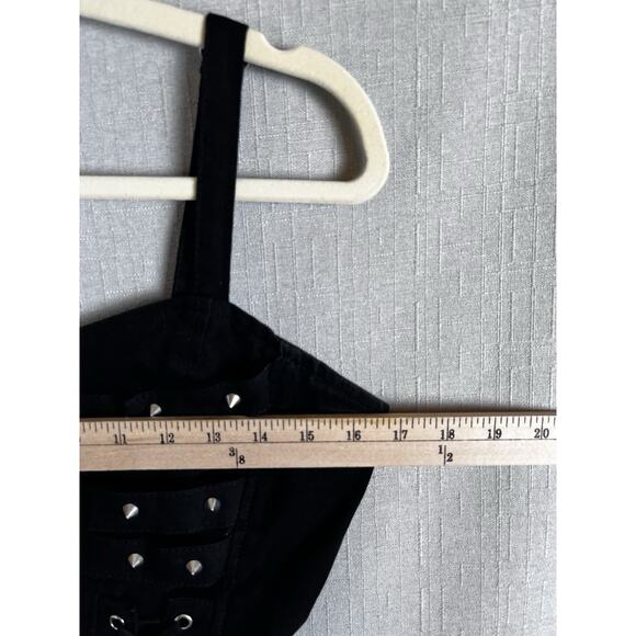 VTG Y2K Tripp NYC Halter Corset Top Punk Goth Grunge Studed spikes Size Medium - Picture 7 of 13